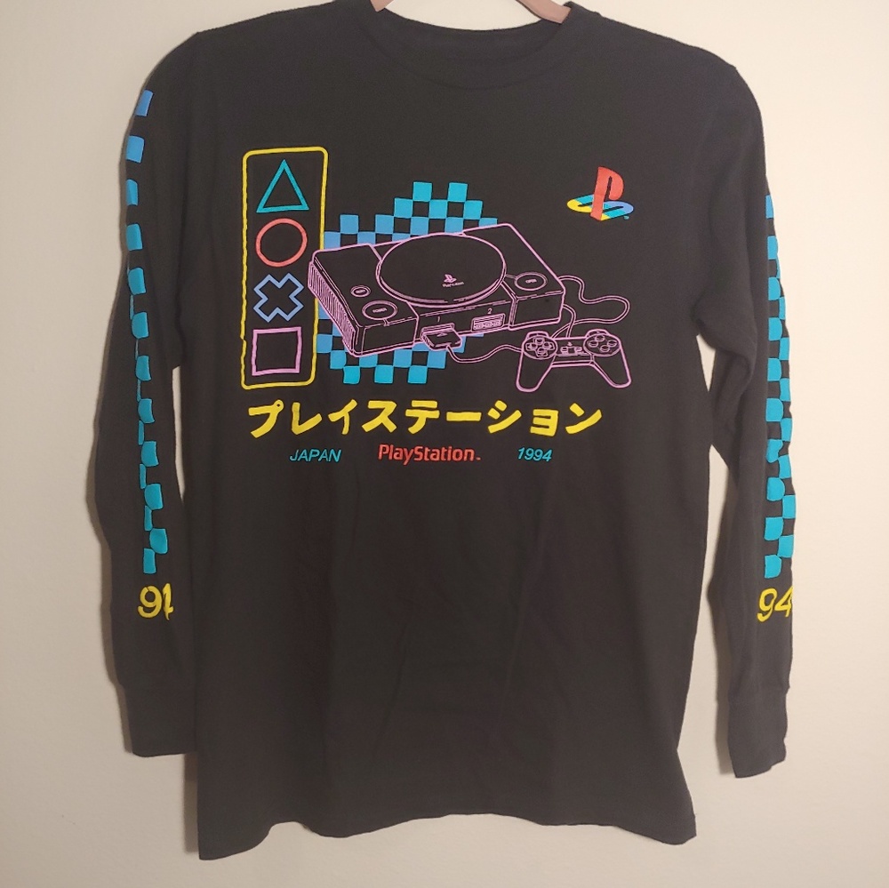80s style PlayStation long sleeve shirt